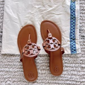 Tory Burch Miller Sandals NEW leather sz 10 Authentic